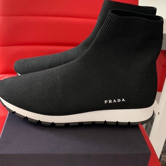 Prada Knit Sock Sneakers - Picture 4 of 8